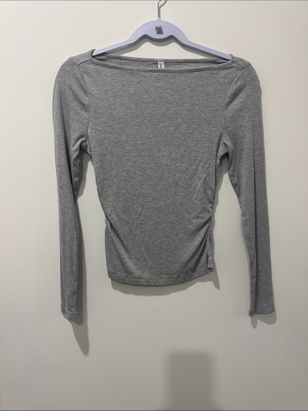 Women's Gray Long Sleeve Boatneck Tee